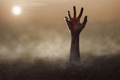 hands-out-ground-halloween-concept-full-moon-shrouded-mist-background-creating-atmosphere-horror-97213909